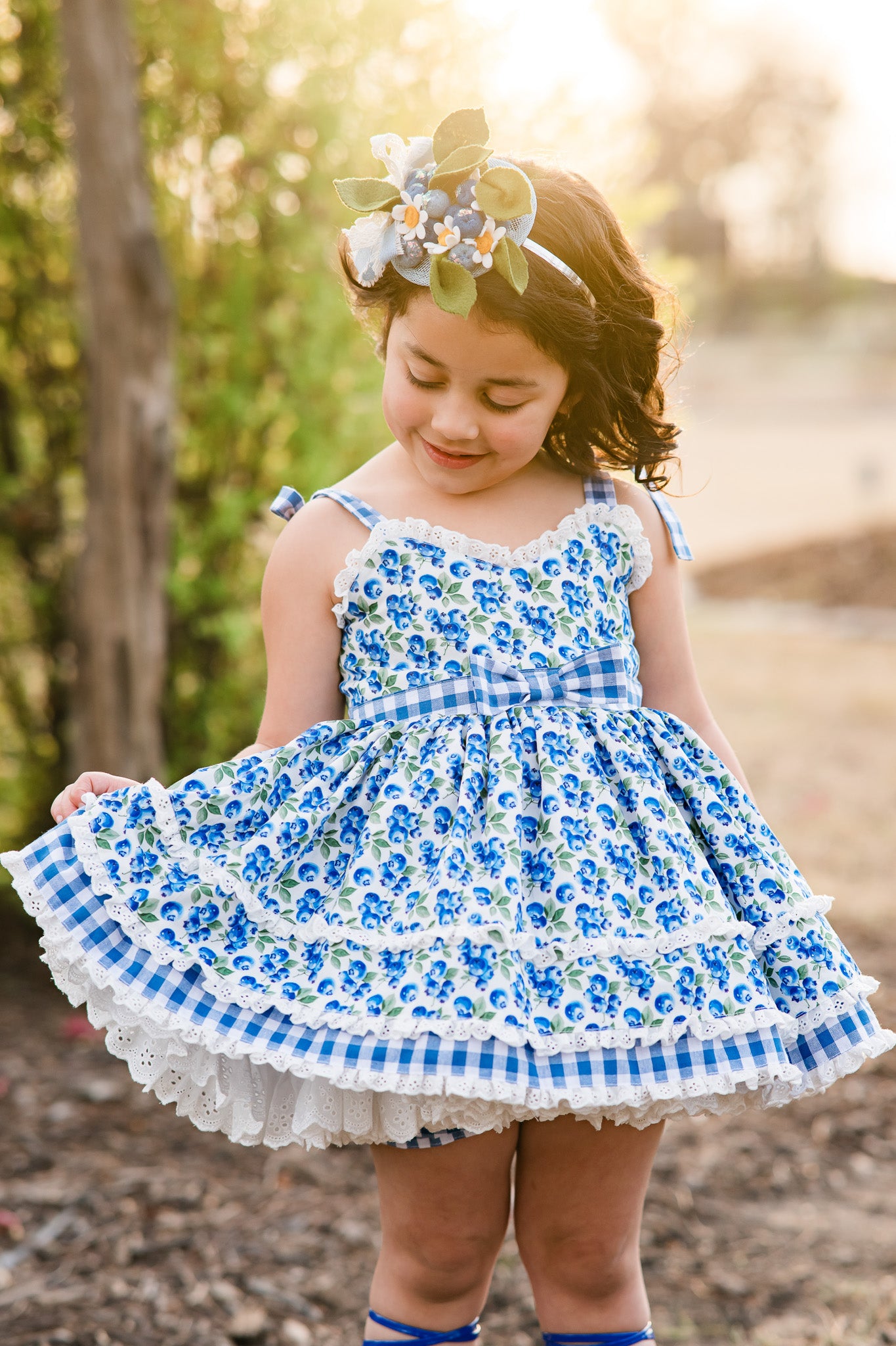 Blueberry Picnic Dress