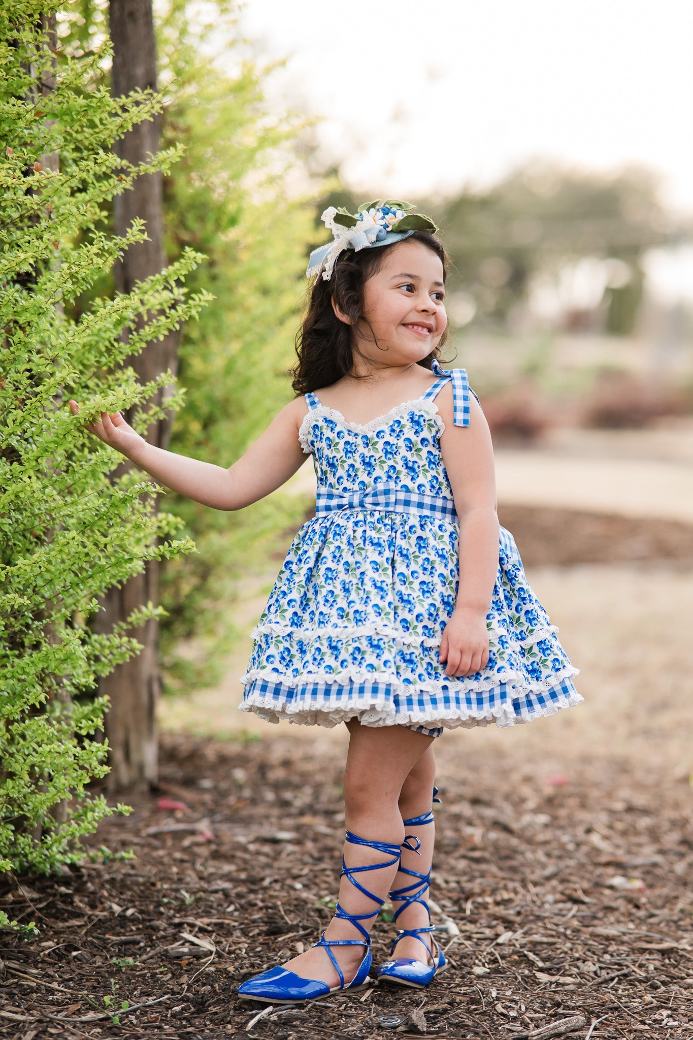 Blueberry Picnic Dress