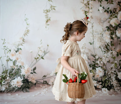 Strawberry Keepsake – Embroidered Girls Boutique Dress | Luxury Summer Birthday & Special Occasion Dress