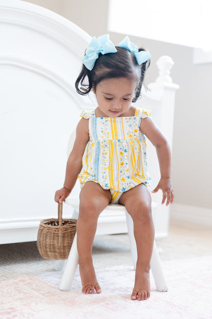 Sunshine & Daisies Girls Bamboo Bubble | Yellow Floral