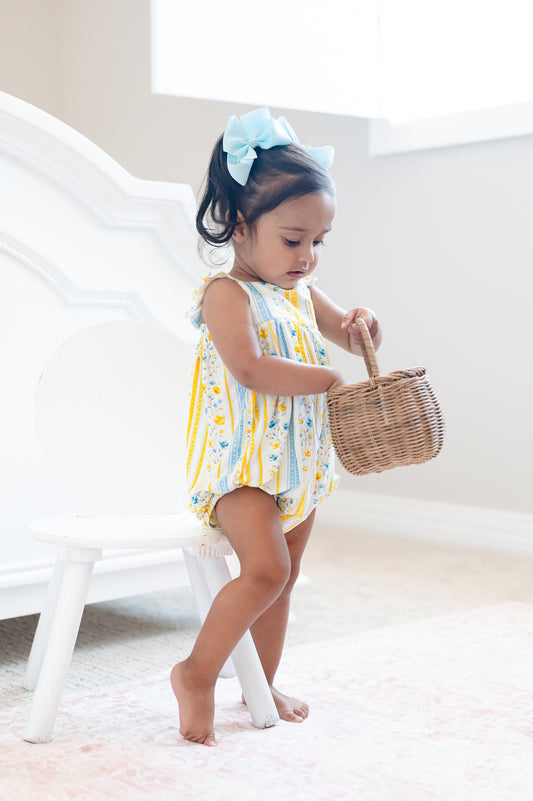 Sunshine & Daisies Girls Bamboo Bubble | Yellow Floral