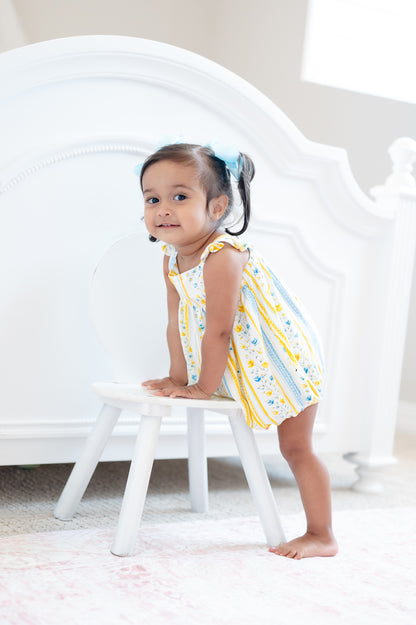 Sunshine & Daisies Girls Bamboo Bubble | Yellow Floral