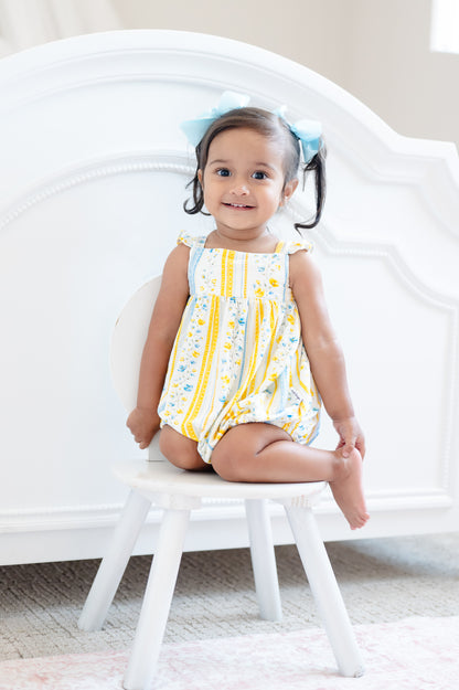 Sunshine & Daisies Girls Bamboo Bubble | Yellow Floral