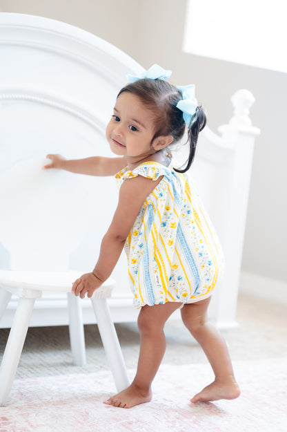 Sunshine & Daisies Girls Bamboo Bubble | Yellow Floral