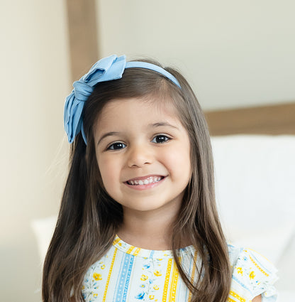 Sunshine & Daisies Girls Bamboo Pajama Set | Yellow Floral