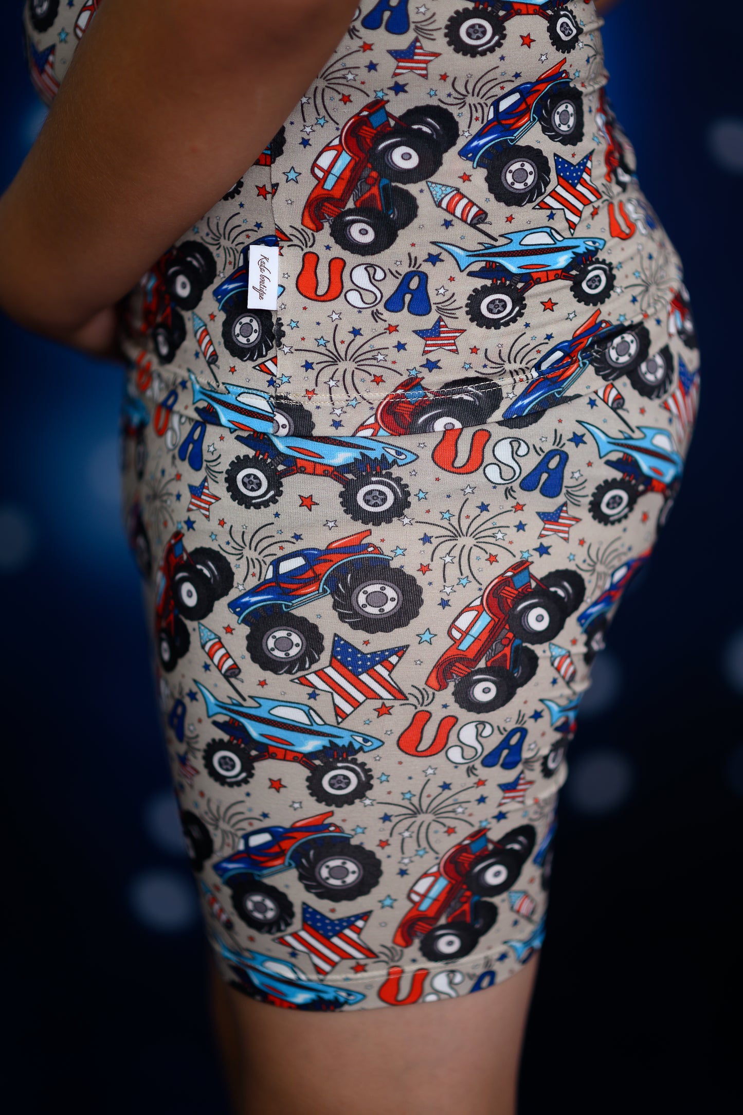 Crush It Boys Bamboo Shorts Pajama Set | 4th of July