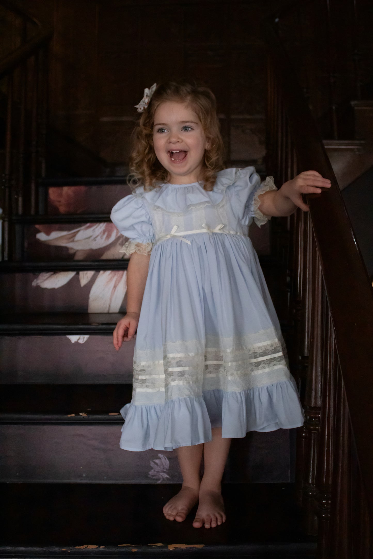 Celestine Heirloom Dress – Vintage Inspired Lace Boutique Girls Dress | Viscose Long Silhouette Heirloom Style