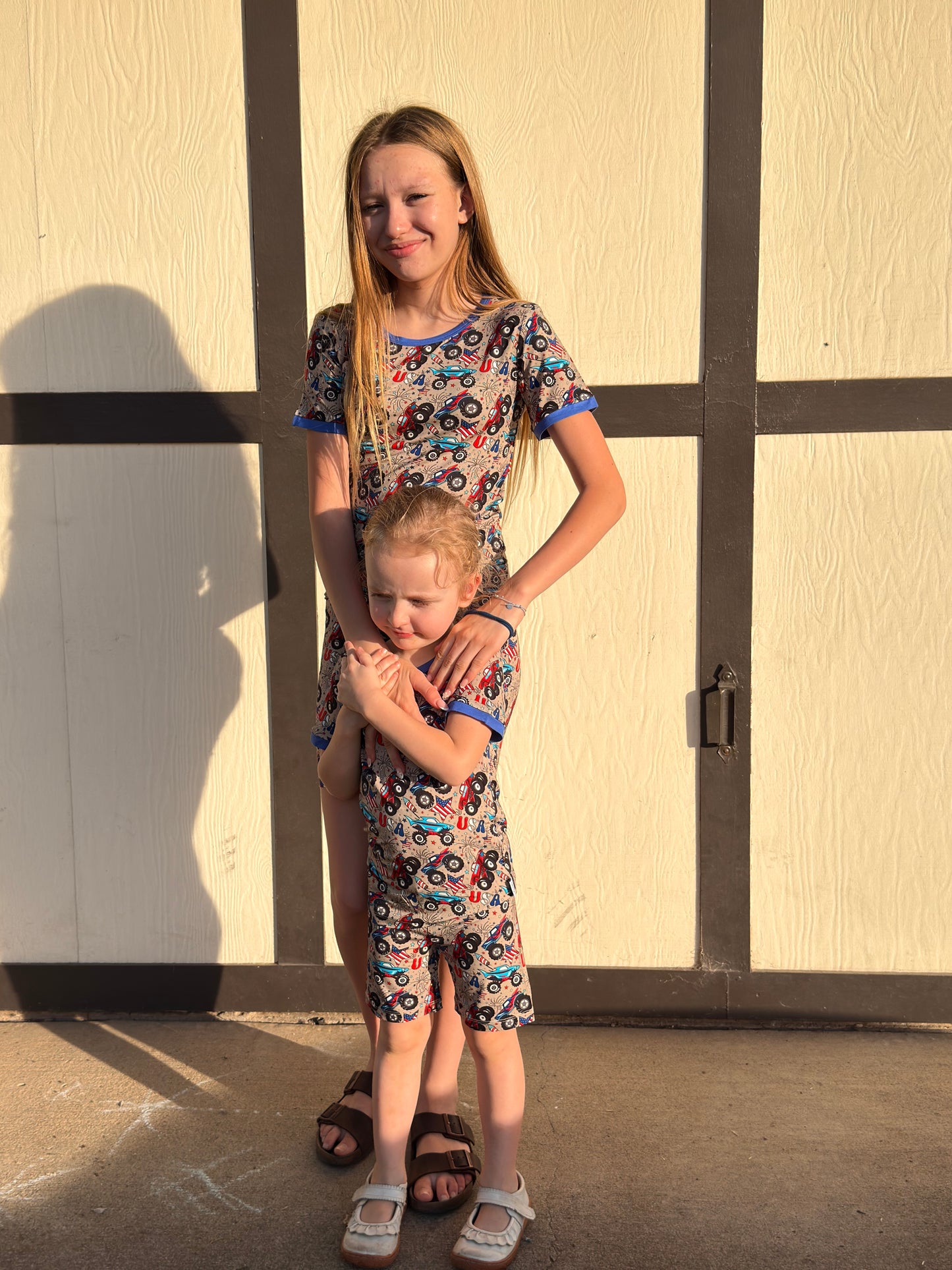 Crush It Boys Bamboo Shorts Pajama Set | 4th of July