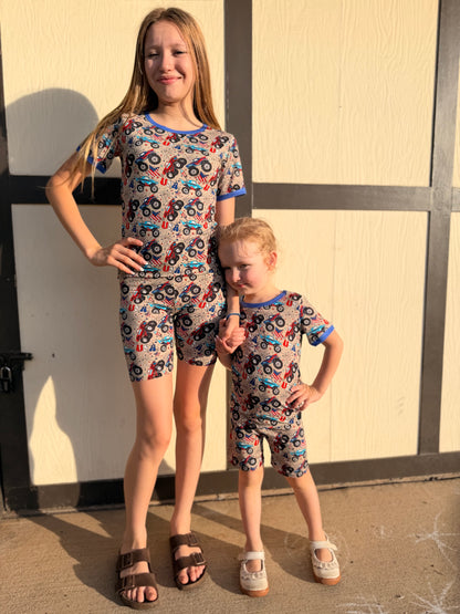 Crush It Boys Bamboo Shorts Pajama Set | 4th of July