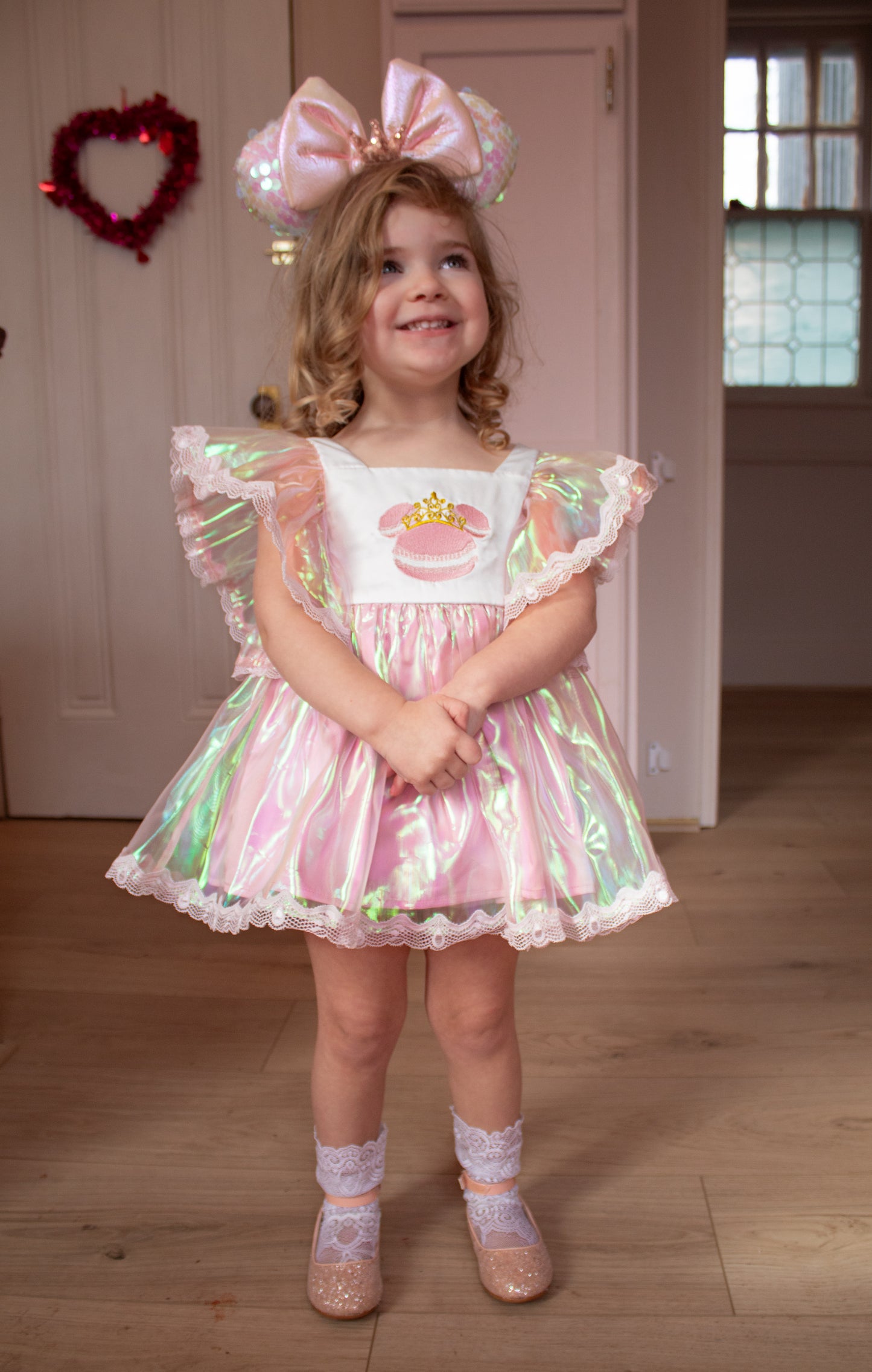 Macaron Missy Play Set – Embroidered Vintage Inspired Boutique Girls Set | Iridescent Fabric Luxury Special Occasion