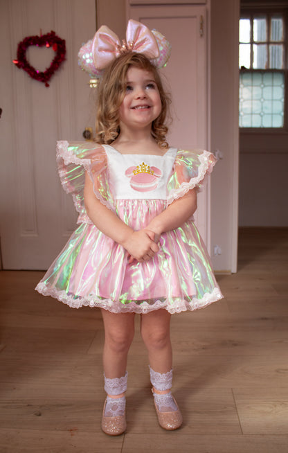 Macaron Missy Play Set – Embroidered Vintage Inspired Boutique Girls Set | Iridescent Fabric Luxury Special Occasion