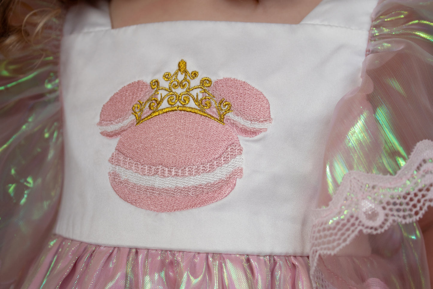 Macaron Missy Play Set – Embroidered Vintage Inspired Boutique Girls Set | Iridescent Fabric Luxury Special Occasion