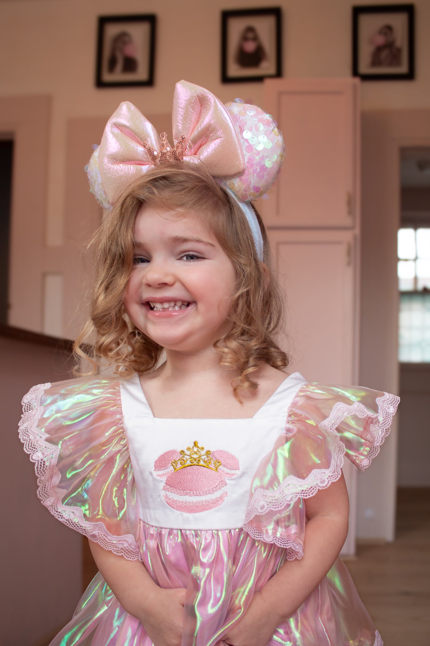 Macaron Missy Play Set – Embroidered Vintage Inspired Boutique Girls Set | Iridescent Fabric Luxury Special Occasion