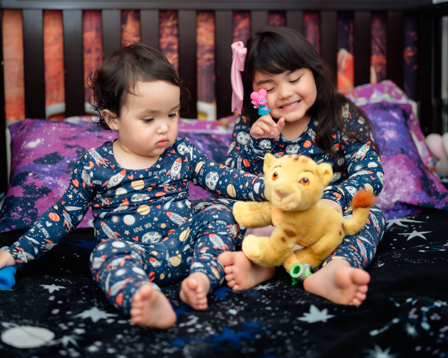 To the Moon Bamboo Boys and Girls Pajama Set