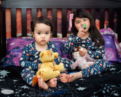 To the Moon Bamboo Boys and Girls Pajama Set