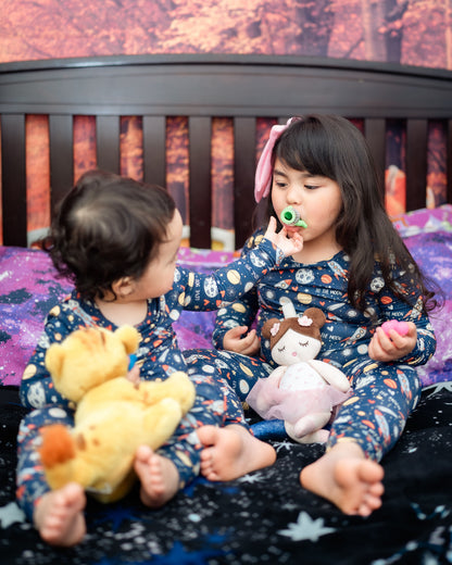 To the Moon Bamboo Boys and Girls Pajama Set