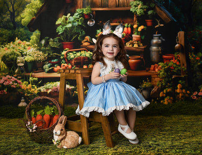 Cottontail Dreams – Embroidered Girls Easter Dress | Luxury Boutique Spring & Birthday Dress