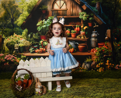 Cottontail Dreams – Embroidered Girls Easter Dress | Luxury Boutique Spring & Birthday Dress