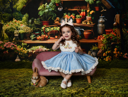 Cottontail Dreams – Embroidered Girls Easter Dress | Luxury Boutique Spring & Birthday Dress
