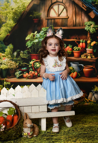 Cottontail Dreams – Embroidered Girls Easter Dress | Luxury Boutique Spring & Birthday Dress
