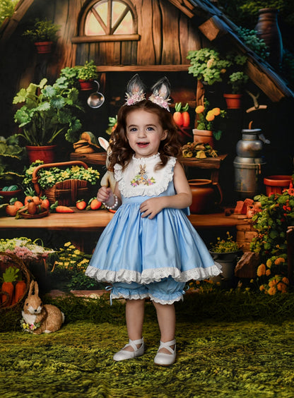Cottontail Dreams – Embroidered Girls Easter Dress | Luxury Boutique Spring & Birthday Dress